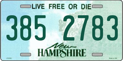 NH license plate 3852783
