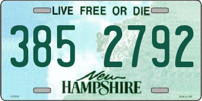 NH license plate 3852792