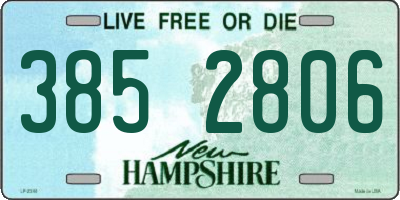 NH license plate 3852806