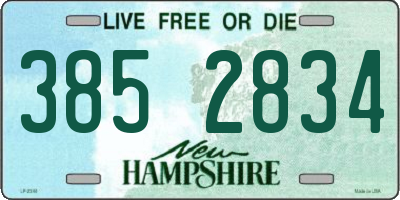NH license plate 3852834