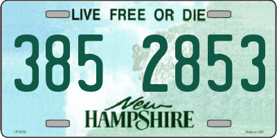 NH license plate 3852853