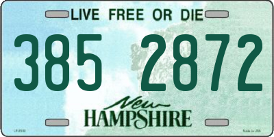 NH license plate 3852872