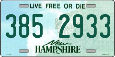 NH license plate 3852933