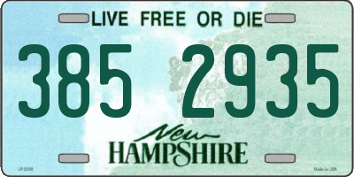 NH license plate 3852935