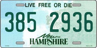 NH license plate 3852936
