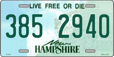 NH license plate 3852940