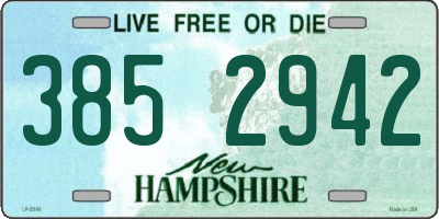 NH license plate 3852942