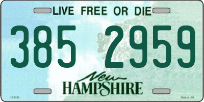 NH license plate 3852959