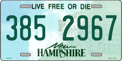 NH license plate 3852967