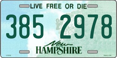 NH license plate 3852978