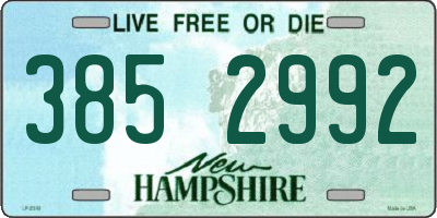 NH license plate 3852992