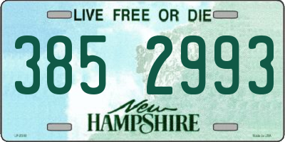 NH license plate 3852993