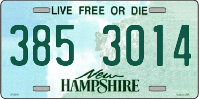 NH license plate 3853014