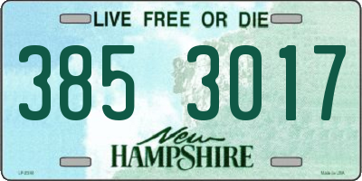 NH license plate 3853017