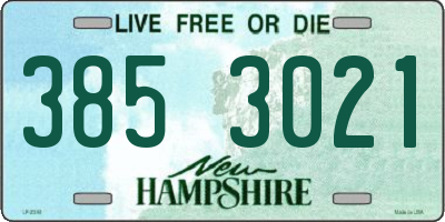 NH license plate 3853021