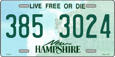 NH license plate 3853024