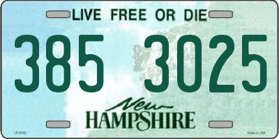 NH license plate 3853025