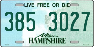 NH license plate 3853027