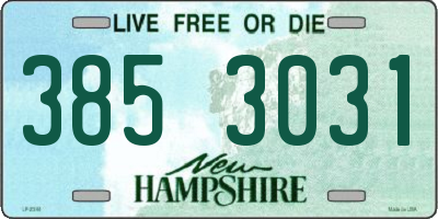 NH license plate 3853031