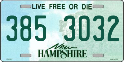 NH license plate 3853032