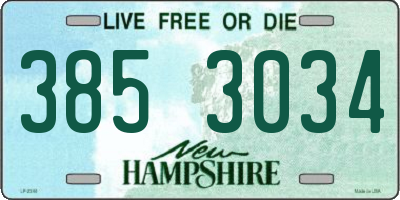 NH license plate 3853034