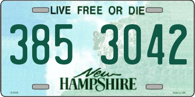 NH license plate 3853042