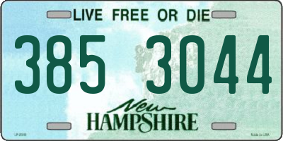 NH license plate 3853044