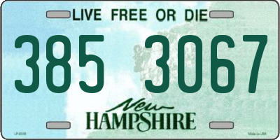 NH license plate 3853067