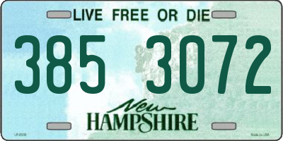NH license plate 3853072