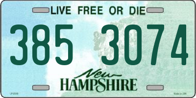 NH license plate 3853074