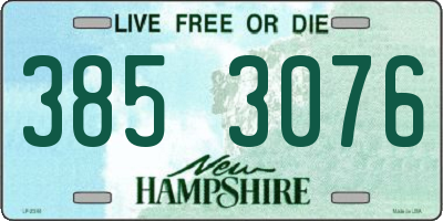 NH license plate 3853076