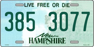NH license plate 3853077