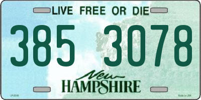 NH license plate 3853078