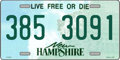 NH license plate 3853091