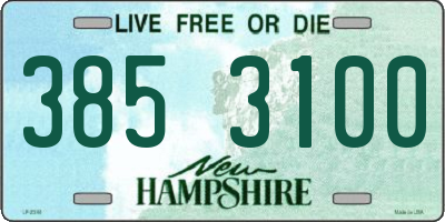 NH license plate 3853100