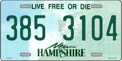 NH license plate 3853104