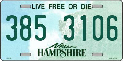 NH license plate 3853106