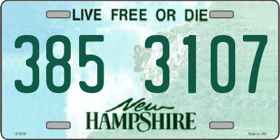 NH license plate 3853107