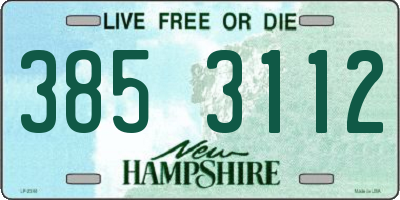 NH license plate 3853112