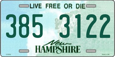 NH license plate 3853122