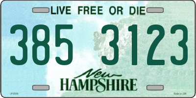 NH license plate 3853123