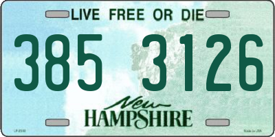 NH license plate 3853126