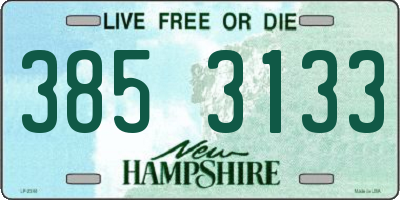 NH license plate 3853133