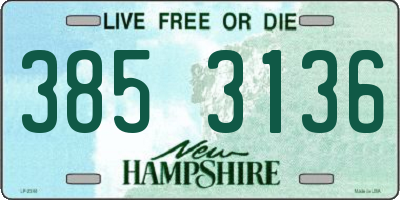 NH license plate 3853136