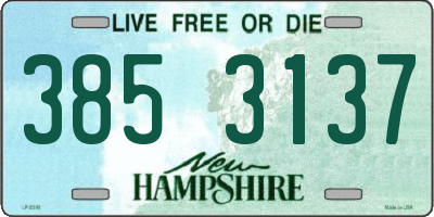 NH license plate 3853137