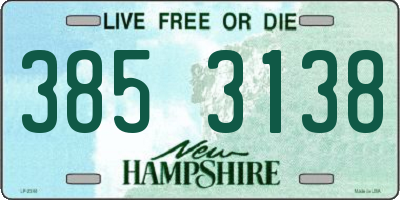 NH license plate 3853138