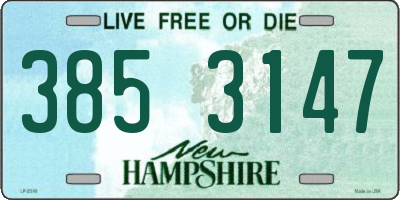 NH license plate 3853147