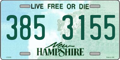 NH license plate 3853155