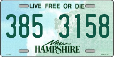 NH license plate 3853158