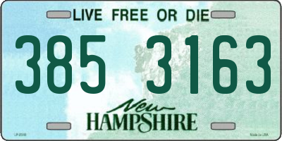 NH license plate 3853163